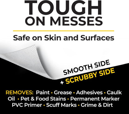 Grime Boss Heavy Duty Surface and Hand Wipes (2x60ct) | Remove Paint, Oil, Grease, Adhesives, Mud, Dirt | Workshop Replace Cleaners like Rags, Towels, Pumice, Soap