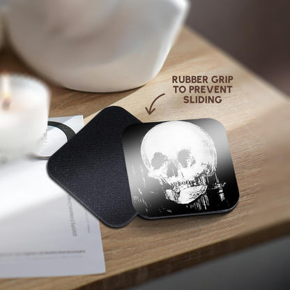Taiche Acrylic Art Halloween Optical Illusion Coaster, Soft, Set of 8