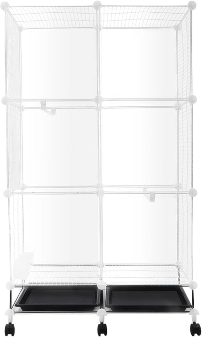 49in Metal Bird Cage Large Parakeet Cages for Parrot, Cockatiel, Lovebird, Pigeon Pagoda Bird House with Rolling Stand,Feeding Bowls & Waterer (Acrylic-49in)
