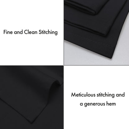 Ruvanti Cloth Napkins Set of 6, 100% Cotton High GSM 18x18 Inches Soft, Washable, Highly Durable & Absorbent, Perfect for Parties, Christmas, Thanksgiving Dinners – Black Beauty