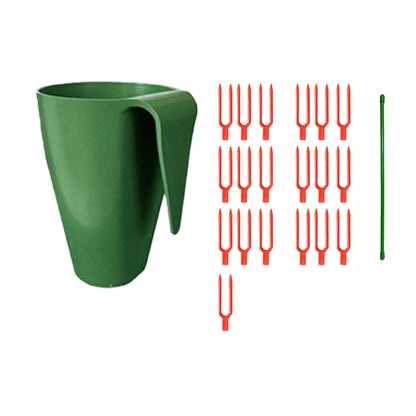 Kangnice Propagation Cup Set Featuring Food Grade and Runner Forks Ideal for Strawberry Runners and Seedling Cultivation Strawberry Fixing Fork