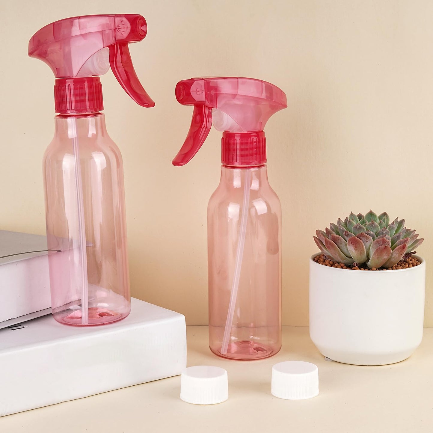 Cosywell Plastic Spray Bottles 8.8oz/260ml 3 Pack Empty Spray Bottle for Cleaning Mist/Stream Heavy Duty Water Spraying Bottle for Cooking Hair Care Essential Oils(Clear)