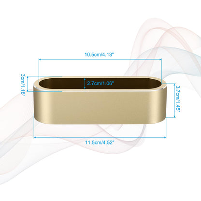 PATIKIL Business Card Holder for Desk, Metal Name Card Display Organizer Aluminum Alloy Desktop Card Stands for Office Desk Organization, Champagne Gold