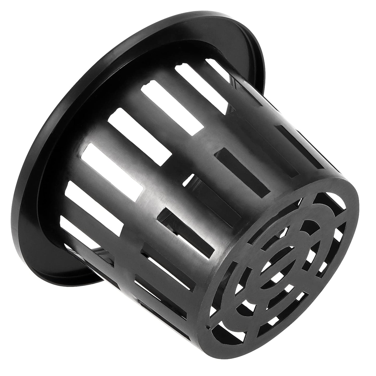 SEHOI 70 Pack 4 Inch Net Pot, Garden Slotted Mesh Net Cups with Wide Lip, Plastic Black Gutter Hydroponic Slotted Mesh Cup for Hydroponics Plant, Flower, Orchid