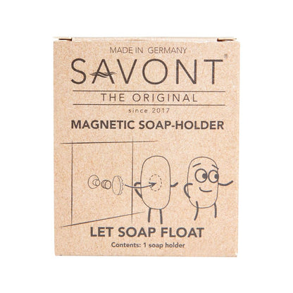 Crate 61 Organics, Soap Holder with Magnet Protector Edition, 100% Rust-Proof, No Drilling, with Suction Cup, for Sink, Shower & Bath