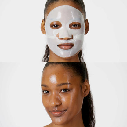 THE FACE SHOP Original Vegan Collagen Face Mask, Korean Glass Skin Essential, Peptide Hydrogel Mask for Firming & Skin Elasticity, Moisturizing, 4EA