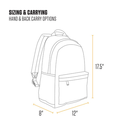 Carhartt 21L Classic Laptop Backpack, Water-Resistant Pack W/ 15" Laptop Sleeve and Organizational Compartments, Chalk