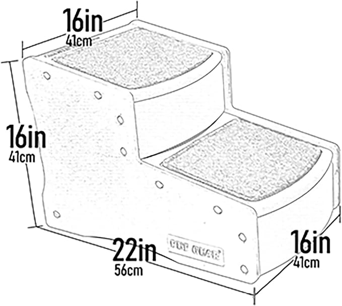 Pet Gear Easy Step II Pet Stairs, Toffee, 2 Step | For Cats/Dogs up to 150 Pounds, Portable, Removable Washable Carpet Tread, No Tools Required