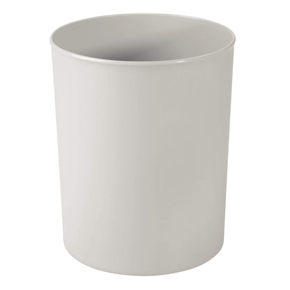 iDesign Franklin BPA-Free Plastic Round Waste Basket, 8" x 8" x 9.75", Light Gray,19802