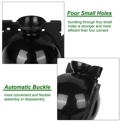 EATHEATY 30 Pcs Air Layering Pods - Reusable Plant Root Growing Box - High Pressure Propagation Ball Grafting Device - Botany Root Controller for Various Plants Asexual Reproduction, Black