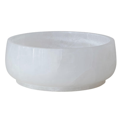 Creative Co-Op Round Alabaster Bowl, White