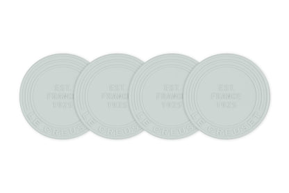 Le Creuset Silicone Coasters (est. 1925), Set of 4, Sea Salt