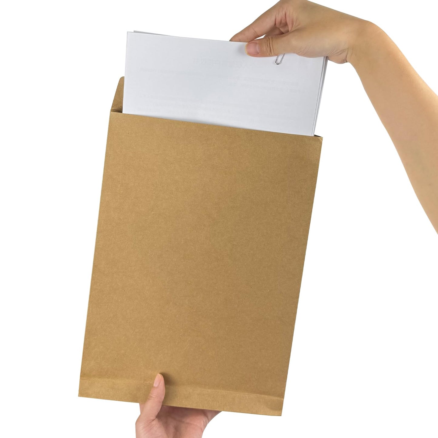 Neehows 15 Pack Expandable Large Kraft Envelopes, 9.3" x 13" Big Mailing Envelopes Hook-and-Loop Closure Anti Tear Catalog Envelopes for Business Office Paper Documents File Storage - Brown