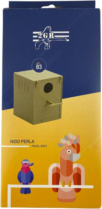 2GR Pearl Nest for Small and Exotic Canaries & Parrot Chicks – Comfortable and Durable Bird Shelter for Safe Nesting and Breeding – Sturdy Design, Easy to Install