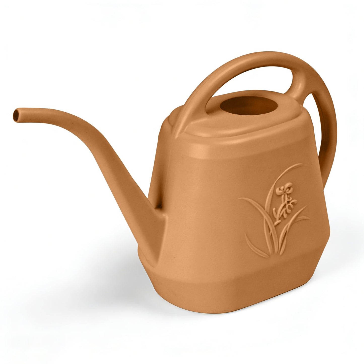 VKPLITE Hand Plastic Watering Can - for Indoor and Outdoor Home Garden Plants - with Long Spout - Copper Color - 1/2 Gallon