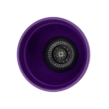 The HC Companies Rings Flower Planter - Self Watering Plant Pots for Herbs & More - Round Lightweight Outdoor & Indoor Planter (8" Purple, Pack of 2)