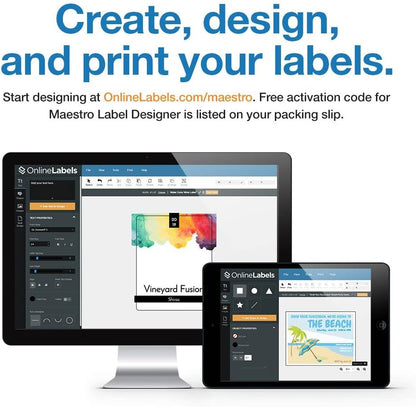 2 x 1 Rectangle Barcode Labels - Pack of 4,000 Labels, 100 Sheets - Inkjet/Laser Printer - Online Labels