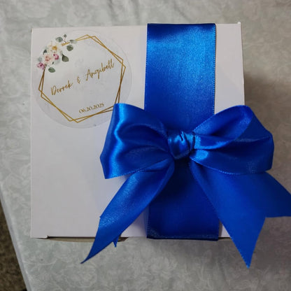 Royal Blue Ribbon 4 Inch Wide - 25 Yards Blue Satin Ribbon for Ribbon Cutting Ceremony Grand Opening, Wedding Chair Sash, Gift Wrapping, Bouquets, Christmas Tree Bows, Sewing Corset Projects