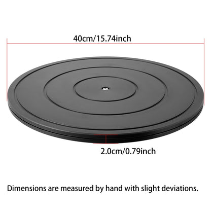 Qiaoxingai 1 Pack 16 Inch Lazy Susan Turntable Heavy Duty Black Rotating Platform Smooth 360 Swivel for Tabletop, Monitor, Crafts, and TV
