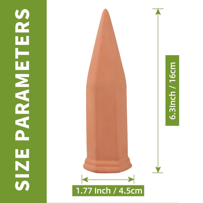 Tcamp 15 Pack Terracotta Watering Spikes, Plant Watering Devices Wine Bottle Automatic Plant Self Watering Spikes for Vacations, Self-Watering Stakes for Indoor Outdoor Plants