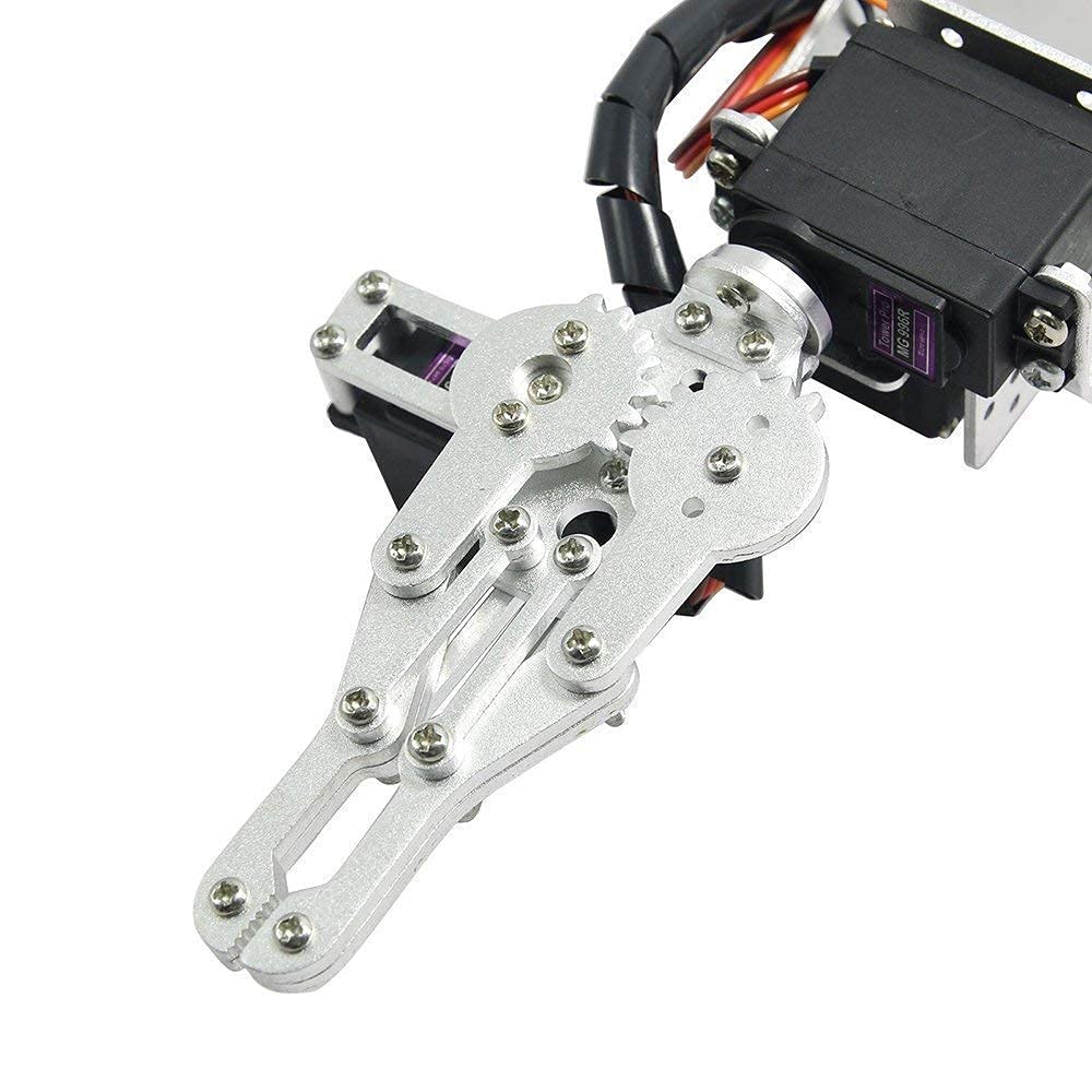 diymore Robotic Arm Kit ROT3U 6DOF Aluminium Mechanical Robotic Clamp Claw Kits for Boys & Girls to Learn Programming/Science/Techology, with MG996R Metal Gear Servo Motor,Ideal