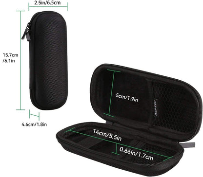 AGPTEK Carrying Case, EVA Zipper Carrying Hard Case Cover for Digital Voice Recorders, MP3 Players, Storage Holder for 3D Printing Pen, USB Cable, Earphones, Memory Cards, U Disk, Black