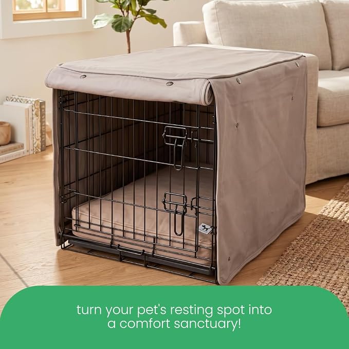 Molly Mutt Wild Horses Dog Crate Cover, 100% Cotton Canvas Cover with 2 Roll-Up Panels, Ideal for Dog or Cat Crate, Durable, Washable, and Free of Harmful Chemicals, 42" x 28" x 31"