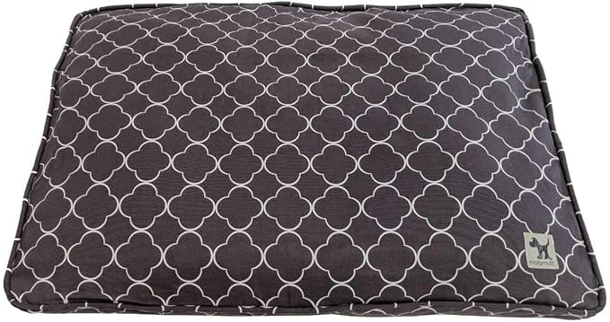 Molly Mutt Sheepy Wool Crate Mat - 100% Cotton Canvas Cover with Temperature-Regulating 100% Natural Wool-Filled Insert Dog Bed - Soft & Supportive Bed - (48"x30"x2.5", Clark Gable)