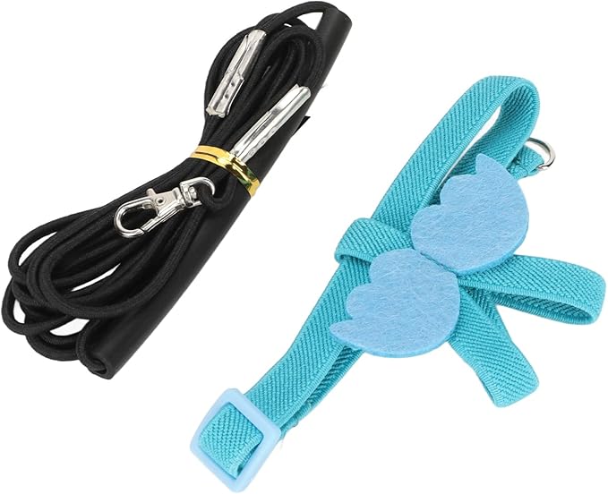 Pet Parrot Bird Harness Leash, Adjustable Parrot Nylon Leash Bird Flight Harness Vest, Bird Flying Clothes with Rope Parrot Flight Suit with Leash for Parakeets Cockatiels Conures Budgies(XS)