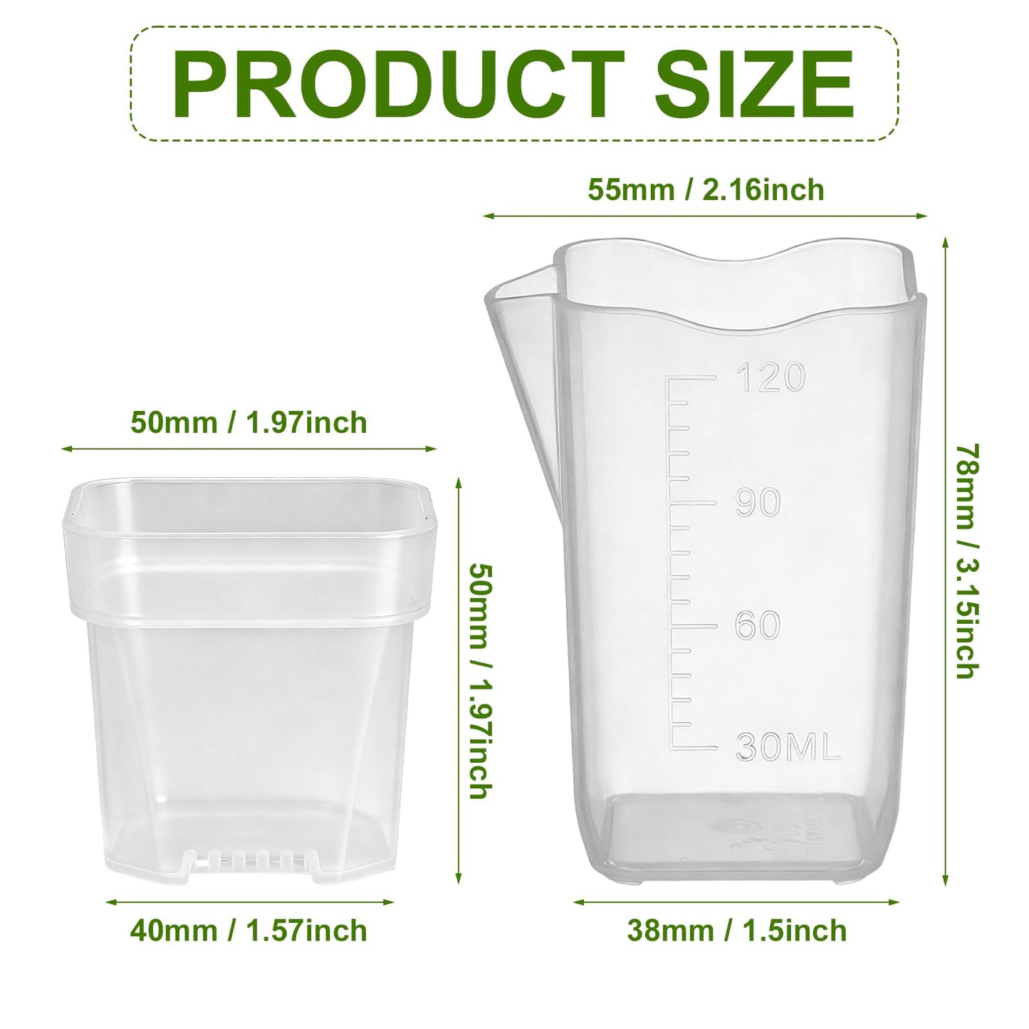 12 Pack 2" Small Self Watering Pots for Indoor Plants Mini Clear Plastic Planters with Water Level and Drainage Holes with Plant Labels and Wick Cord for Succulents, Propagation, and African Violet