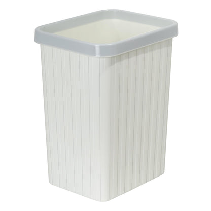 Soddeph 3.2 Gallon Plastic Small Trash Can,Rectangular Wastebasket, Waste Basket,Garbage Container for Bathroom, Kitchen, Bedroom, Office, Home, Dorm Room (1, White)
