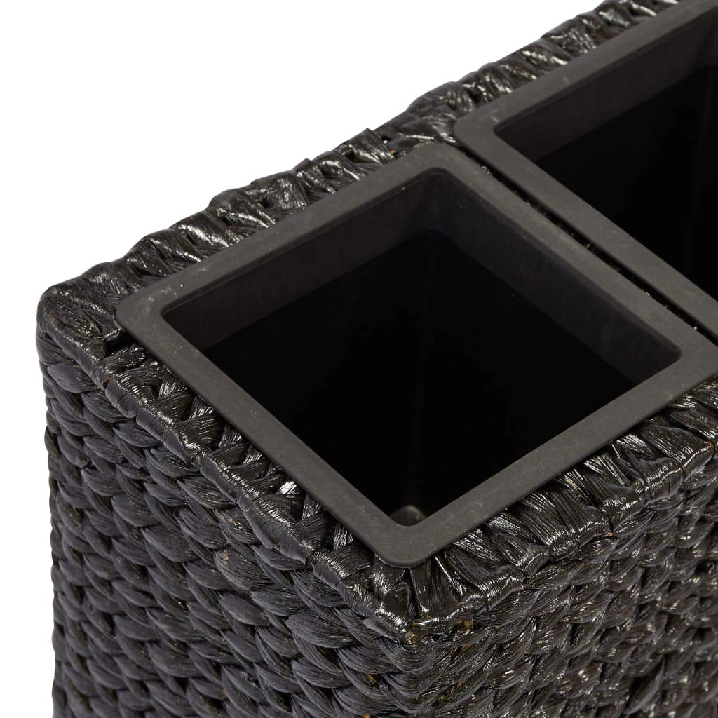 FAMIROSA Garden Raised Bed with 4 Pots Water Hyacinth Black