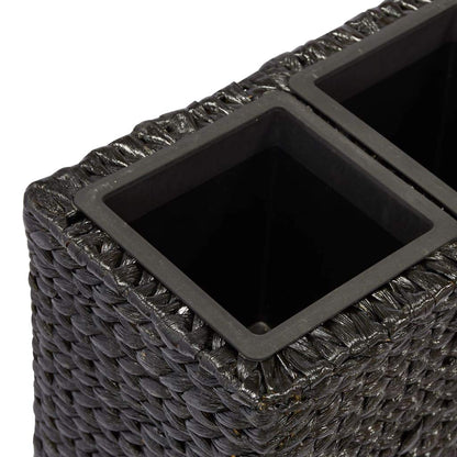 FAMIROSA Garden Raised Bed with 4 Pots Water Hyacinth Black