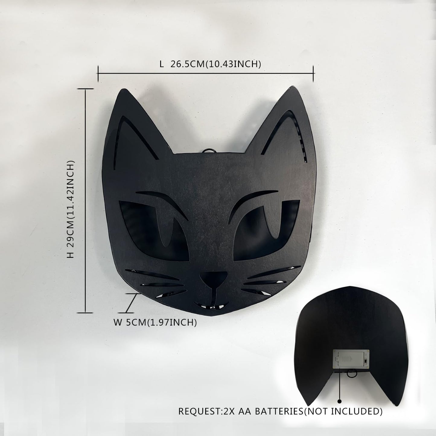 Halloween Black Cat Lights, Light Up Black Cat Sign Decoration, Battery Operated Hanging Night Lights for Halloween Party Bedroom Home Wall Tabletop Decor