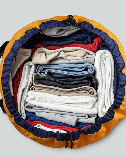 Laundry Bag with Shoulder Straps and Mesh Pocket Laundry Backpack Large Portable Laundry Hamper for College Laundromat Apartment
