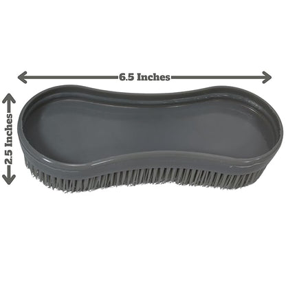 Intrepid International Magic Horse Brush Horse Grooming Kit w/Durable Plastic Britsles, Horse Brushes for Grooming, Grey