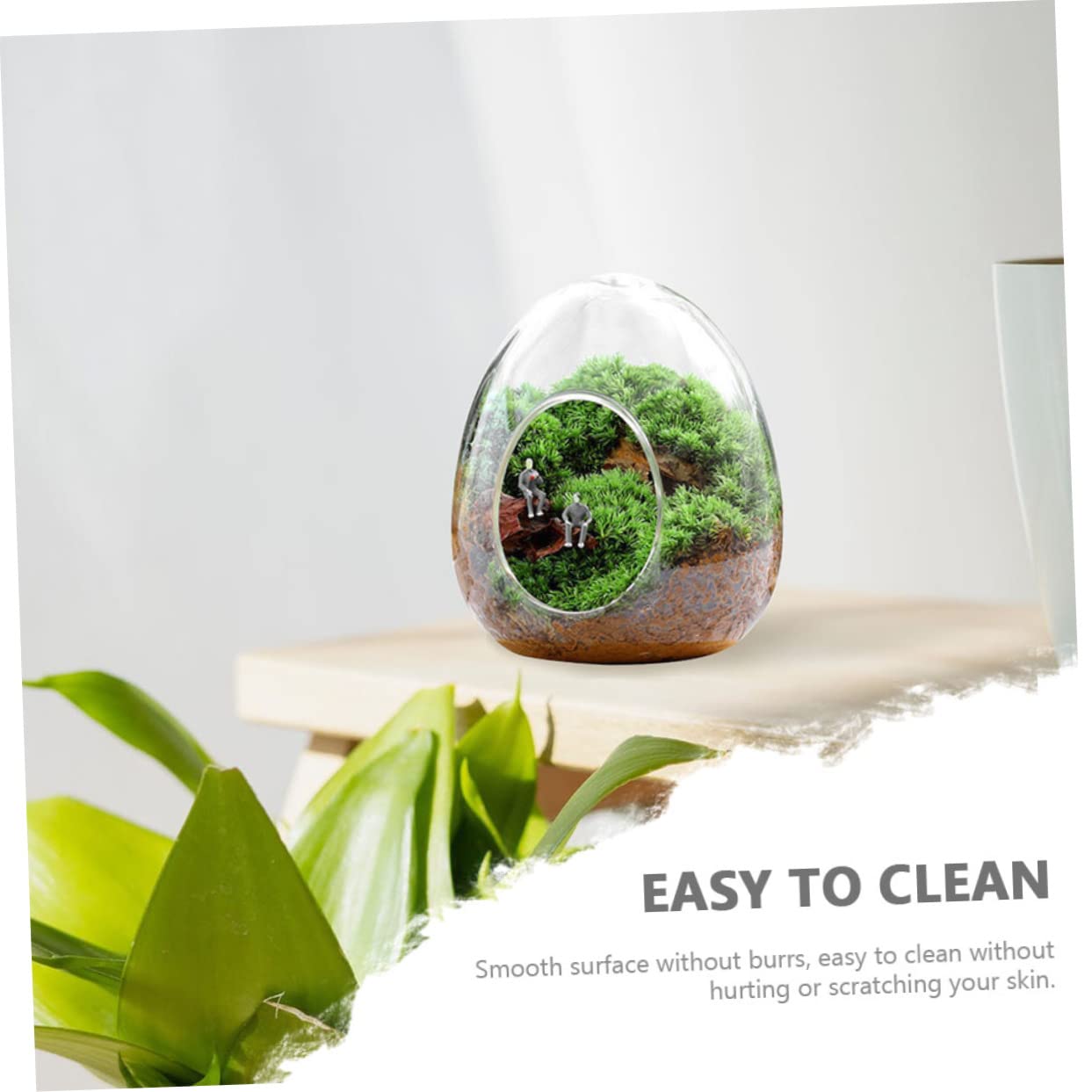 BESPORTBLE Glass Bottle Plant Moss Terrarium DIY Micro-Landscape Desktop Succulent Vase Home Decor