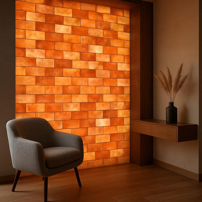 Himalayan Salt Tiles 8x4x1 - Pack of 10 | Himalayan Salt Blocks for Sauna, Spa, Dry Aging, and Elegant Home Decor, Salt Bricks.