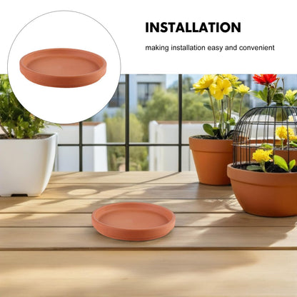 Gatuida 5pcs Plant Saucer Drip Tray, Pottery Plant Saucers for Indoor Outdoor Use, Flower Water Trays Pot Holders for Floor Protection