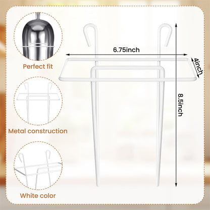 Teecyhooo 2 Set 85 oz Aluminum Ice Scoop with Holder Large Metal Utility Scoop Professional Grade Scooper for Ice, Flour, Candy, Sugar, Rice, Popcorn, Coffee, and Beans for Home or Commercial Kitchens