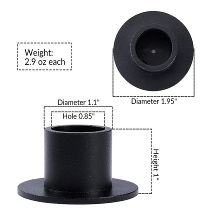 Aglary 6PCS Black Taper Candle Holders, Matte Iron Candlestick Holders Centerpieces for Home Decoration, Wedding Anniversary, Party, Housewarming Gifts.