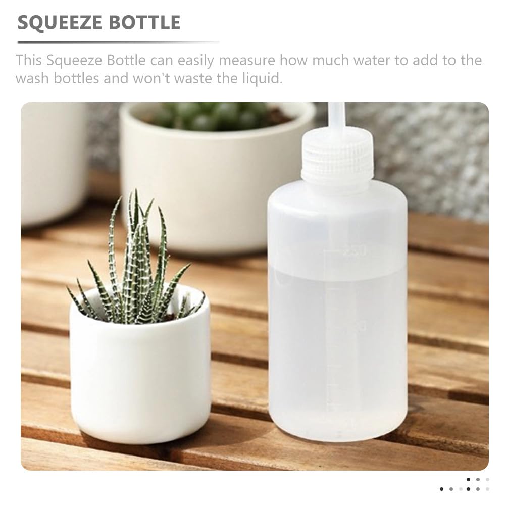 Homoyoyo 8Pack Squeeze Bottles for Liquids, Squirt Bottles for Liquids 80Z Plastic Wash Narrow Tip with Scale, Precision Watering for Indoor Plants Watering and Gardening, Lab Tattoo Cleaning
