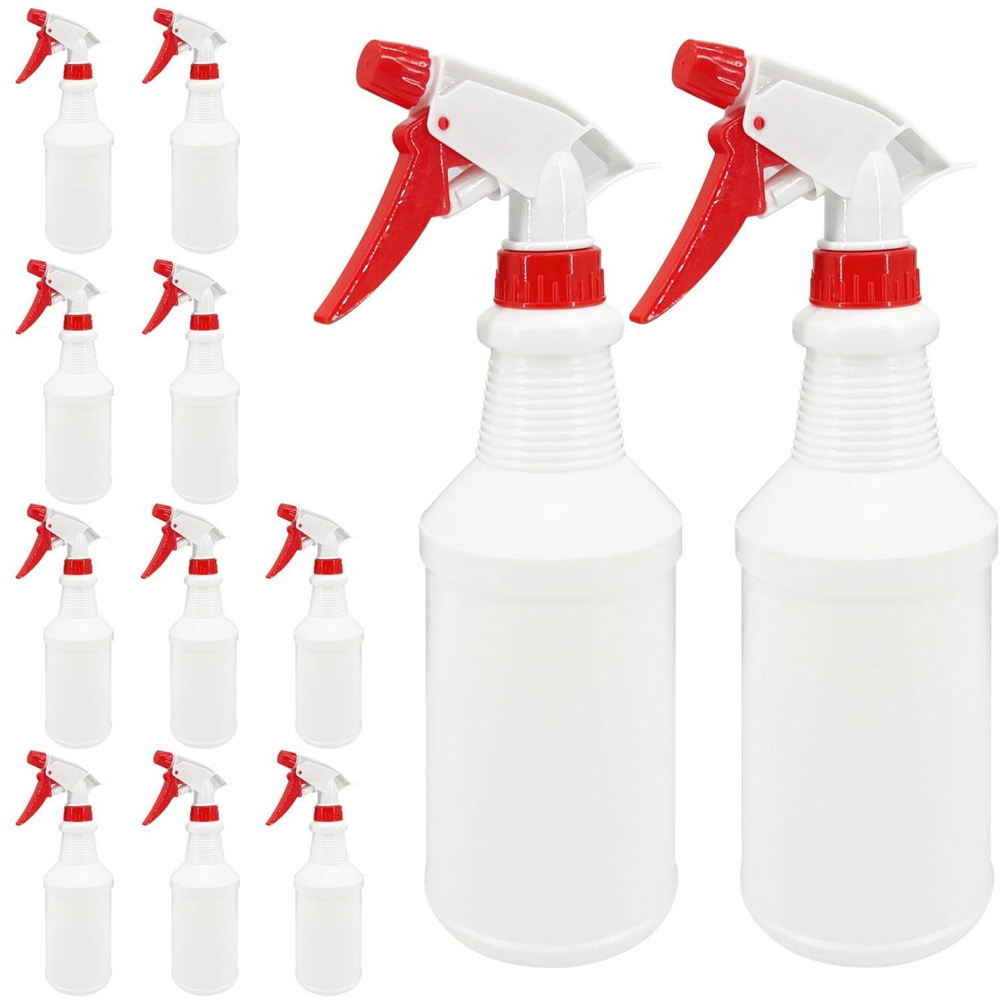 YaCCHLuu 16 Oz Spray Bottle (12 Pack),Spray Bottles for Cleaning,Reusable Empty Refillable Solutions Plastic Bottle,Spray Bottle Bulk for Garden,Plants,Water,Kitchen and Commercial