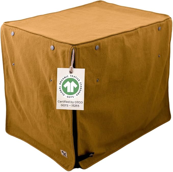 Molly Mutt Fast Car Dog Crate Cover, GOTS-Certified 100% Organic Cotton Canvas Cover for Dog or Puppy Kennel and Cage, Washable, Free of Harmful Chemicals, XX-Large, Fits 48"x30"x33" Crate