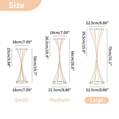 NUPTIO 2 Pcs Gold Vases for Centerpieces, 31.1in Tall Metal Trumpet Vase, Road Lead for Wedding Party Dinner Centerpiece, Flower Stand for Christmas Anniversary Birthday Home Decoration