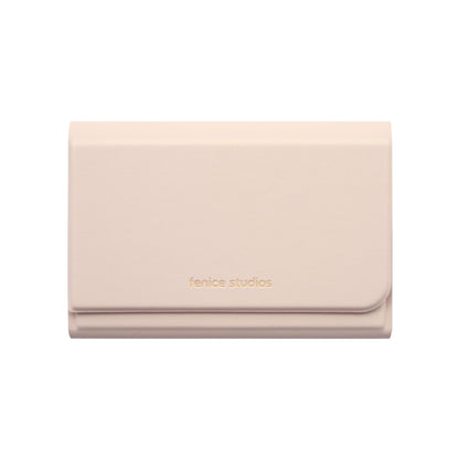 Fenice Name Card Holder Wallet Durable Vegan Eco PU Leather with Slim Minimalist Look for Men & Women (INDIE PINK)