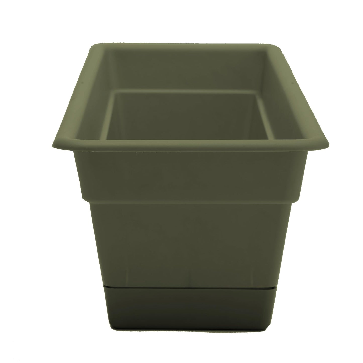 Bloem Dura Cotta Window Box Planter: 18" - Living Green - with Tray, Weatherproof Resin Box, Removable Tray for Indoor & Outdoor Use, Gardening, 2 Gallon Capacity