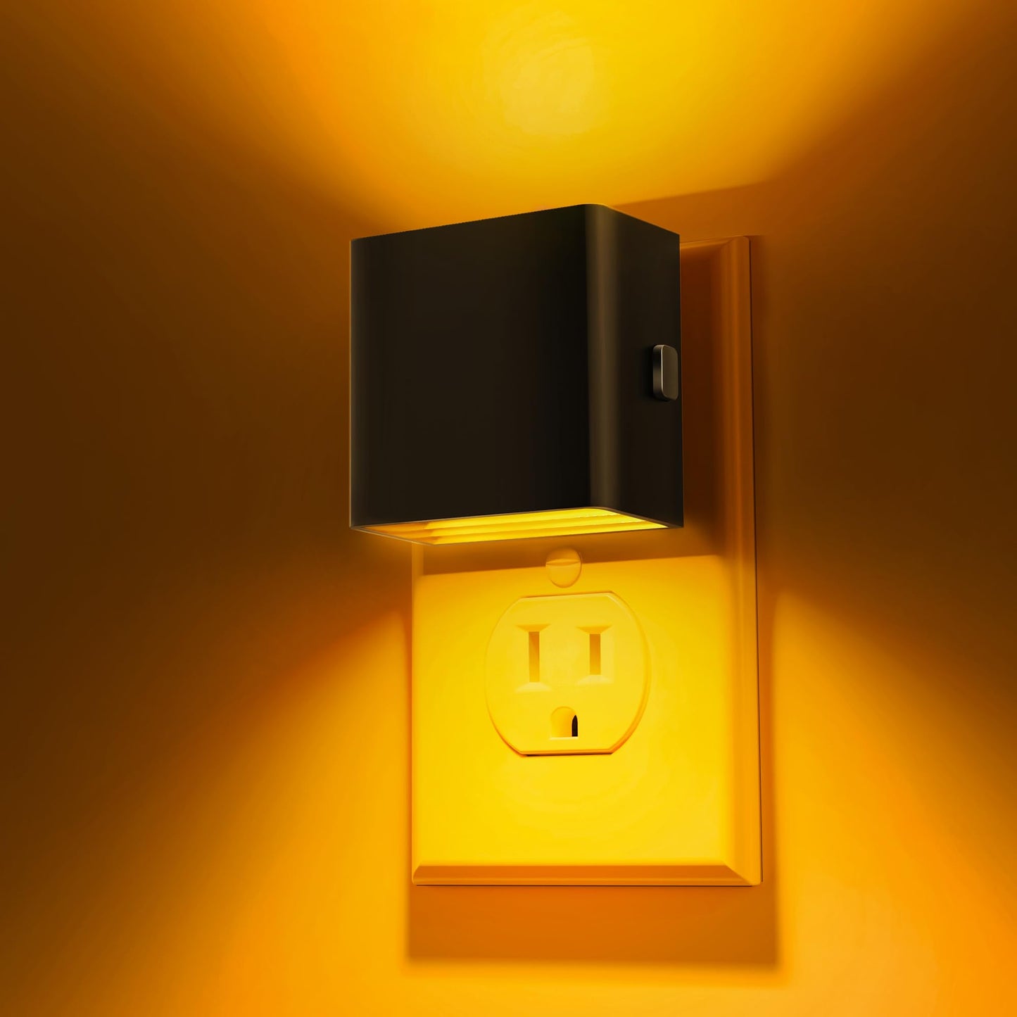 L LOHAS LED Night Lights Plug into Wall,[2-Pack] Plug in Night Light with Dusk to Dawn Sensor,Brightness Adjustable,3000K Warm White,Dimmable Nightlight for Adults Bathroom Hallway Kitchen