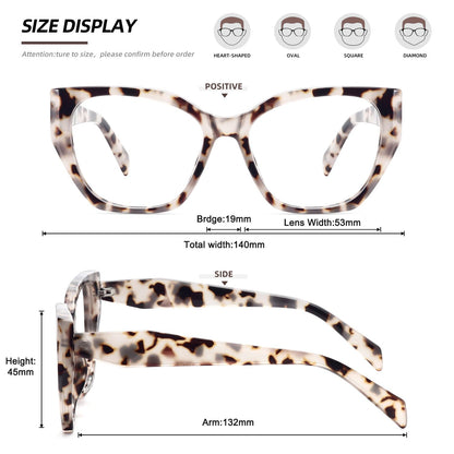 MEETSUN Blue Light Blocking Glasses for Women Men Cateye Vintage Square Anti Blue Light Glasses UV Ray Computer Gaming Glasses(Cream Tortoise)
