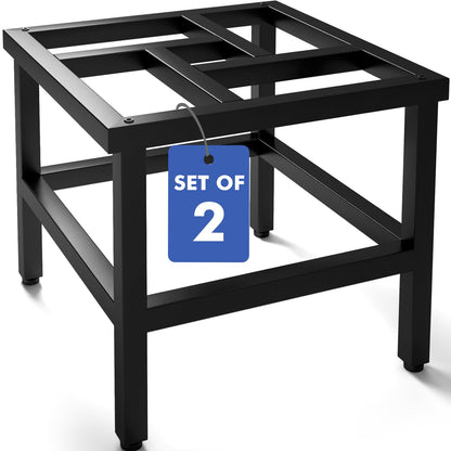 AXZROVIV Plant Stand Indoor Outdoor, 2-Pack Heavy Duty Plant Stands Riser Metal Pedestal Stand for 12 Inch Flower Pot, Wrought Iron Flower Stand Display Planter Shelf for Living Room, Patio
